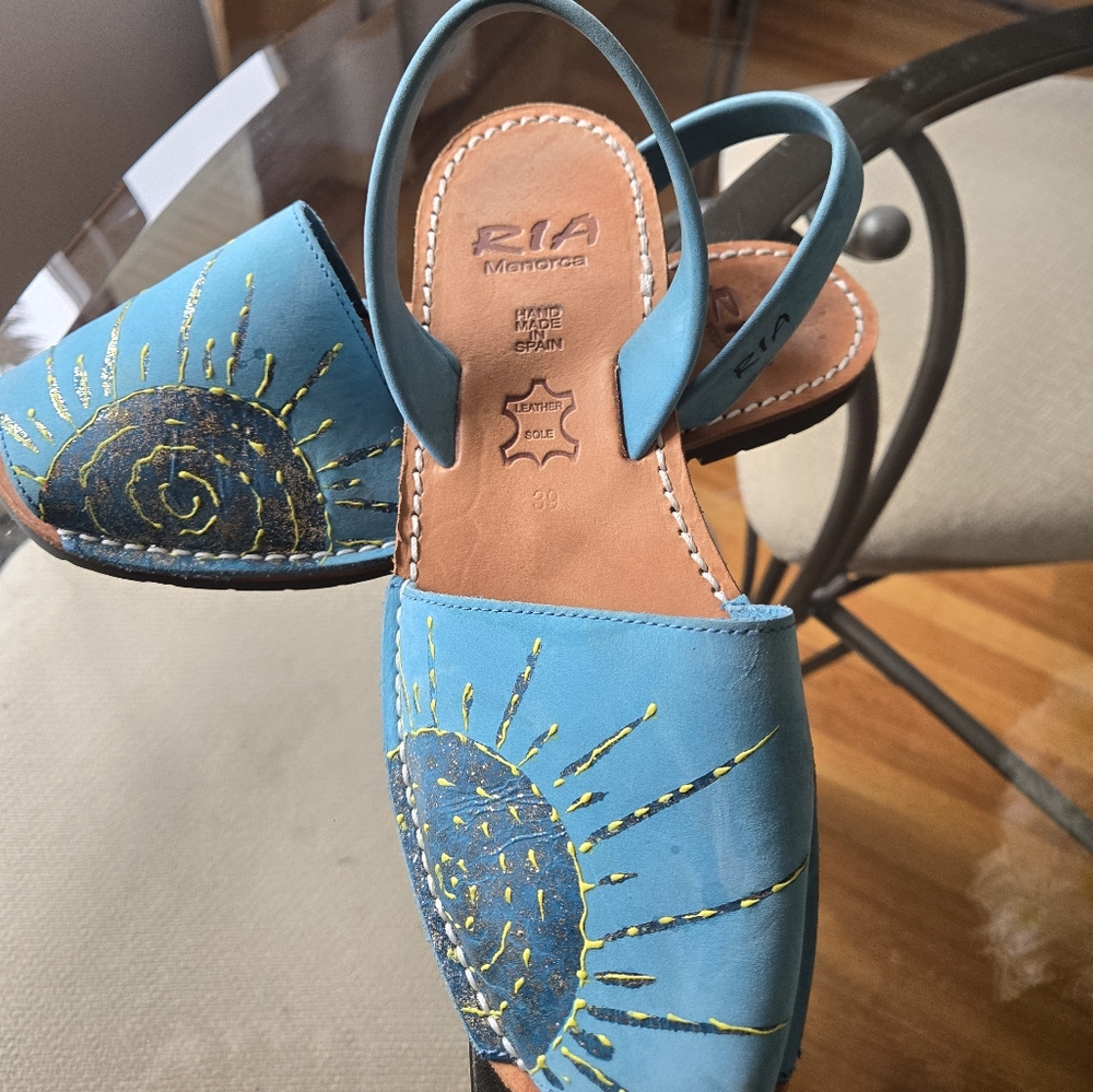 Ria Menorco Hand made leather sandals sz39